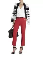 NEW BCBG MAX AZRIA WHITE ANTONELLA TANK WITH FRONT TWIST TOP WQR1N883/AS14 SZ S