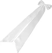 [Baluue] Satin Big Bow Detachable Bridal Waist Belt for Wedding Dresses Elegant Sash with Removable Bow Train Fashionable Accessory for Brides and Performance Costumes