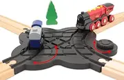 Intersection with Rotating Needle for Wooden Train