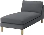 The Karlstad Chaise Lounge Cover Replacement is Custom Made for IKEA Karlstad Single Chaise Sofa Slipcovers (D Gray Cotton)