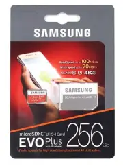 Samsung 256GB EVO Plus Class 10 UHS-I microSDXC U3 with Adapter (MB-MC256GA) NEW