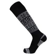 Alpaca Ski Socks – Men Warm Wool Sock, Women Skiing, Large 1 Pair - Black