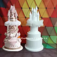 在飛比找ETMall東森購物網優惠-粉色翻糖蛋糕模型烘焙胚子婚禮道具擺臺組合主題蛋糕泡沫模具