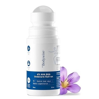 Be Bodywise 4% Aha Bha Underarm Roll On 50ml | 2% Lactic Acid, 1% Mandelic Acid,