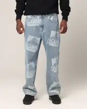 [X-LARGE] X-large Og Bull Denim 91 Pants Light Denim - Size 32 32 Light Denim