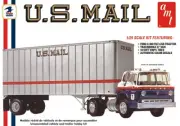 AMT 1326 1:25 Ford C900 US Mail Truck with USPS Trailer Plastic Model Kit