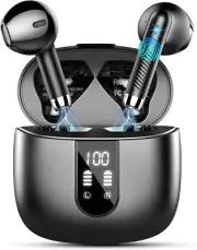 Wireless Earbuds, Bluetooth V5.3 Ear Buds with Built-In ENC Noise Cancelling Mic