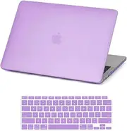 T Tersely Compatible with MacBook Air 13.6 inch M4 M3 M2 Case 2025-2022 A3240 A3113 A2681 with Retina Display, Plastic Hard Shell Case + TPU Keyboard Skin Cover, Purple