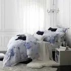 LOGAN & MASON - GARLAND FRENCH BLUE - QUILT COVER SET - QUEEN