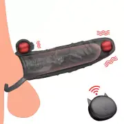 Remote Control Penis Sleeve For Men Reusable Electric Condom Delay Enlargement