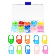 Colorful Crochet Stitch Markers, 120 Pack Plastic with Orange Storage Box