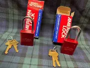 2 - Master Lock A1106RED Aluminum Safety Padlock with 1/4" x 1-1/2" Shackle Red