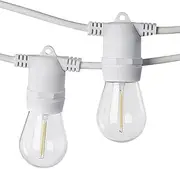 [Groverdi] 80M Festoon Lights Outdoor 262FT Waterproof IP65 Commercial Grade Heavy Duty String Light 80 Hanging Sockets with 80 S14 1W LED Bulb Kit Warm White 2700K for Party Patio Garden