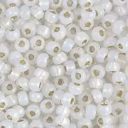 Gilt Lined White Opal Miyuki Seed Beads 6/0 (6-9551-TB)