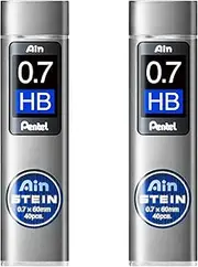 Pentel Ain Stein Mechanical Refill Leads - 0.7mm - HB/H - Pack of 2 Tubes