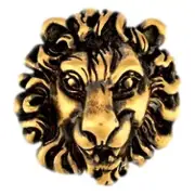Gucci Distressed Gold Lionhead Brass Brooch NWT