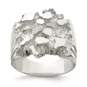 925 Sterling Silver Nugget Ring Size 10 Gift for Men's 10.35gm