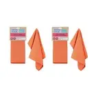 2x White Magic Reusable 70cm Tea Towel Absorbent Cleaning/Drying Cloth Tangerine