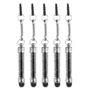 5pcs Stylus Pen for Touch Screens Crystal Diamond Capacitive Pens, Black