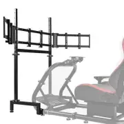 Zootopo Triple Monitor Mount Stand For Round Tube Racing Simulator Cockpit