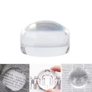 10X High Magnification Crystal Desktop Reading Magnifier Acrylic Lens 65mm Lens Diameter and Dual Function as Paperweigh