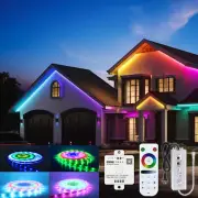 Chasing Effect 40M 30M 20M 5M Bluetooth Waterproof RGBIC LED Strip Light 12V PSU