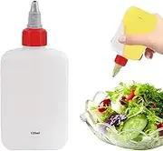 Condiment Bottles Squeeze - Portable Jam Container Jar,120ml Reusable Sauce Squeeze Bottle Cooking Supply for Outdoor Camping Cooking Travel Picnic RV