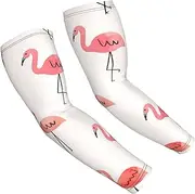 [FSCEV] Flamingo. Sun Protection Arm Sleeves Outdoor Essentials Cooling Compression Golf Hiking Cycling