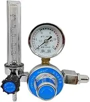 Argon Gas Flowmeter Regulator Shock-Proof Reducer Gauge Single/Double Tube Flowmeter for Argon Arc Welding,(A)