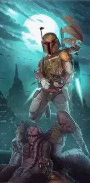 Star Wars Boba Fett Bounty Acquired Lithograph Art Print Poster 12x24 SW NEW