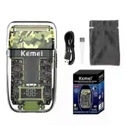 unbrand Transparent Body Electric Hair Clippers Kit KM-1926 KM-1928 Rechargeable Trimmer KM-TX7 Waterproof Men's Shaver Barber Tx7-with box