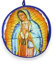 11" Our Lady of Guadalupe Tortilla Warmer. Keeps Tortillas Fresh and Warm for Over 1 Hour! Tortillas Stay Soft Throughout The Entire Meal.