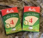 2 ~ Melitta Super Premium Cone Coffee Filters #4 NATURAL BROWN 40 Per Box