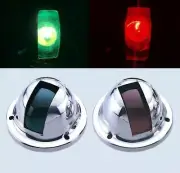 Marine Boat Bulb SS Navigation Side Light Pair Green Starboard Red Port Vertical