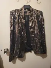 City Chic Xs /s Sequin Jacket Plus Size 14