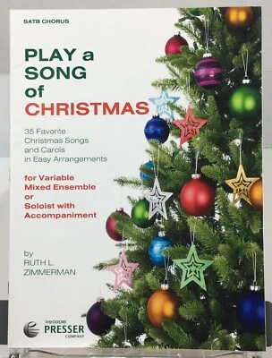 Play A Song of Christmas SATB Chorus Book Ruth Zimmerman Songs Carols Mixed Ense