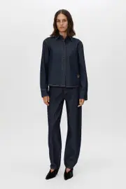 Bay Denim Slim Shirt in Indigo Blue - CAMILLA AND MARC® C&M