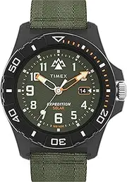 [Timex] Men's TW2V40400 Green Expedition Ocean Fabric Analogue Watch in Green