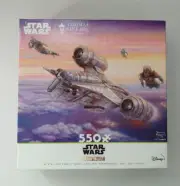 Thomas Kinkade Star Wars Mandalorian The Escort Ship 550 Piece Jigsaw Puzzle NEW