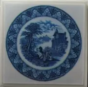 Ceramic Tile Coaster - Blue Willow - Set of 1 (Buy 3 Sets - Get 1 Set Free) 1 A