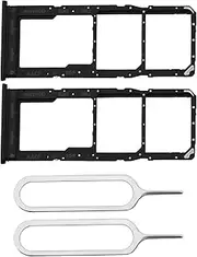 2pcs Dual SIM Card Slot Tray Holder Micro SD Card Holder Dual SIM Card Slot Tray Stand with SIM Pin Compatible with Samsung Galaxy A13 5G, Black