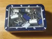 Staples Teen Vogue Collection Skull Tin of 25 small Binder Paper Clips Brand New
