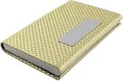 [XYZOOM] XYWHPGV Faux Leather Coated Metal Business Card Case/Holder, Gold Tone(7d67e 2670a a5bd9 8fc71 02d2f bb871