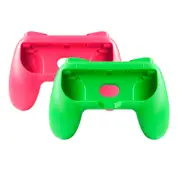 Catzon HSY-407 2Pcs Left+Right Joycon Bracket Holder Handle Hand Grip Case For Nintend Switch NS Joy-Con Controller-Green&Red
