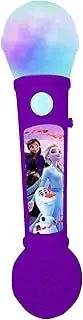 LEXIBOOK MIC80FZ Frozen Microphone for Children, Musical Game, Integrated Speaker, Light Effects, Demonstration melodies Included, Purple/Blue