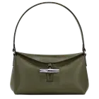 Longchamp Le Roseau Hobo Small Leather Shoulder Bag ~NIP~ Khaki