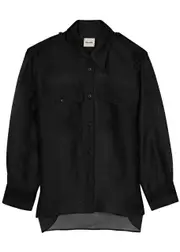 Khaite Missa Silk-organza Shirt - Black - 6 (UK10 / S) 6 (UK10 / S)