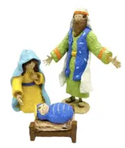 Coton Colors Holy Family/Nativity Set of 3 Figurines-Joseph,Mary,Baby Jesus-NIB