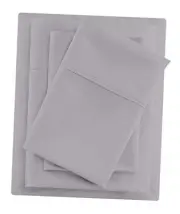 King Size Sheet Set - Light Grey 4 Piece Set - Hotel Luxury Bed Sheets - Deep