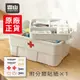 【日本霜山】手提式多功能收納箱/醫藥箱/工具箱(附分類貼紙)